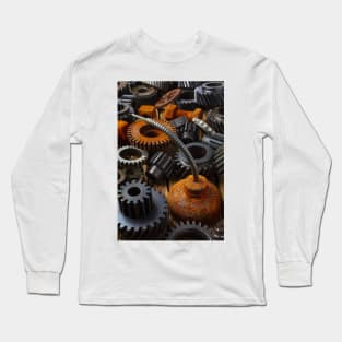 Rusty Oil Can And Old Gears Long Sleeve T-Shirt